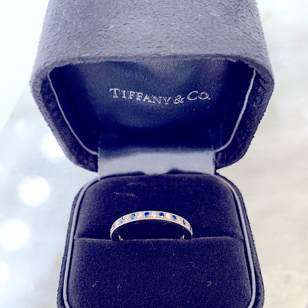 Tiffany & Co. diamond and sapphire ring